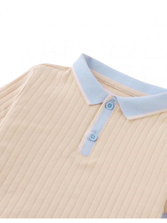 Baby & Toddler Boys' Arthur Polo Shirt Beige With Contrast Details