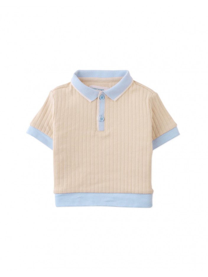 Baby & Toddler Boys' Arthur Polo Shirt Beige With Contrast Details