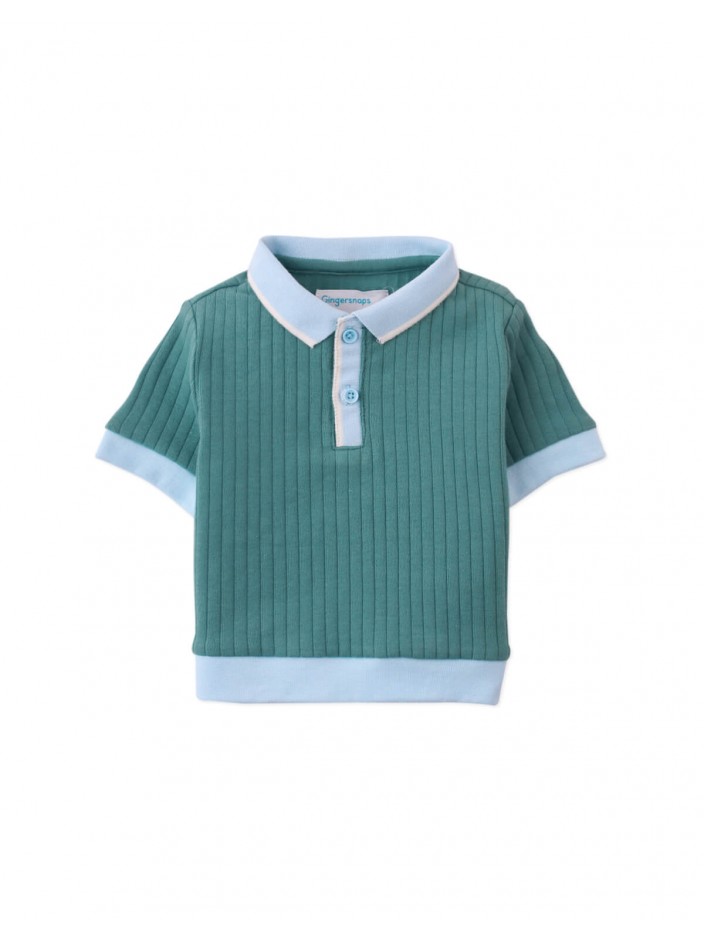 Baby & Toddler Boys' Arthur Polo Shirt Green With Contrast Details