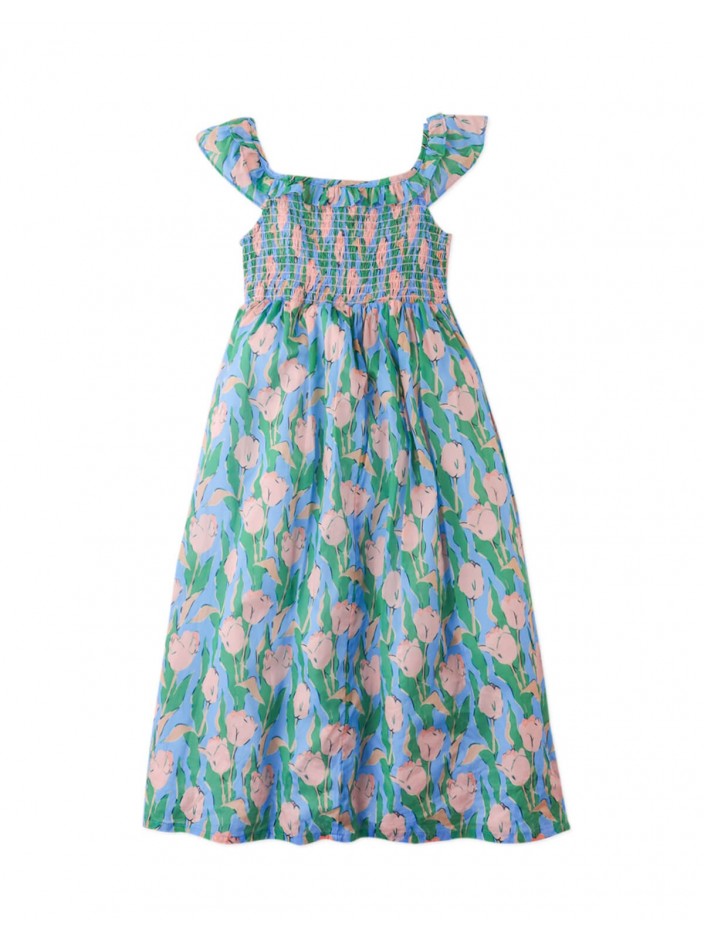 Girls' Regine Maxi Dress Charm With Smocked Bodice & Ruffles