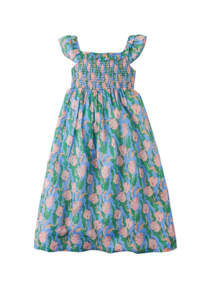 Girls' Regine Maxi Dress Charm With Smocked Bodice & Ruffles