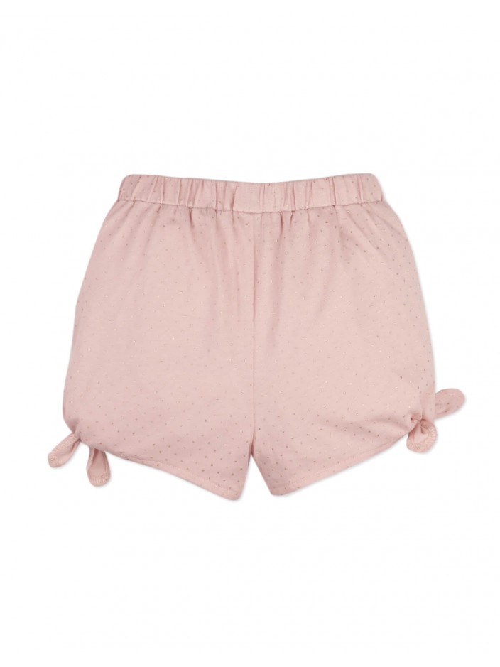 Girls' Juliet Shorts Gold Stars In Rose With Side Ties