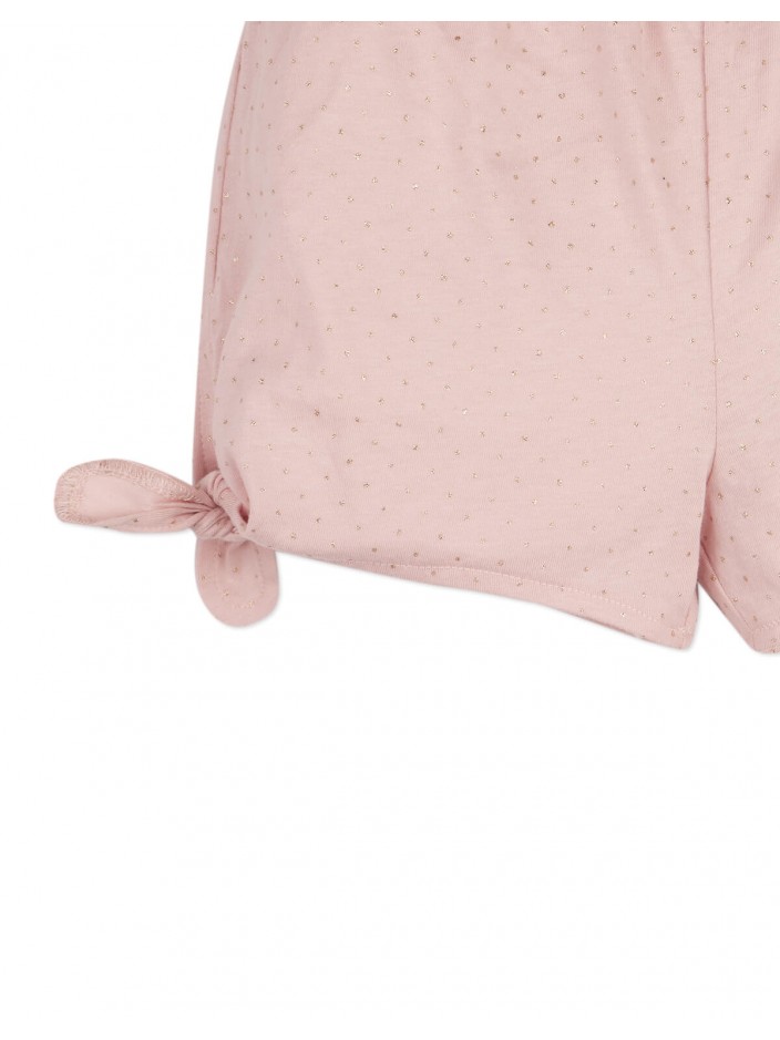 Girls' Juliet Shorts Gold Stars In Rose With Side Ties