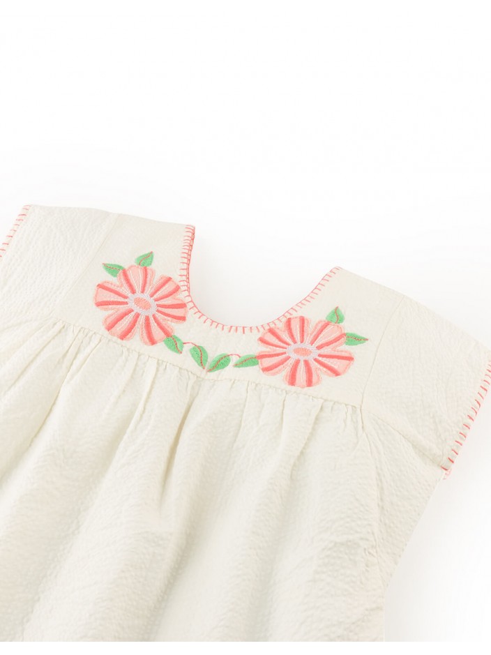 Persephone Dress With Floral Embroidery