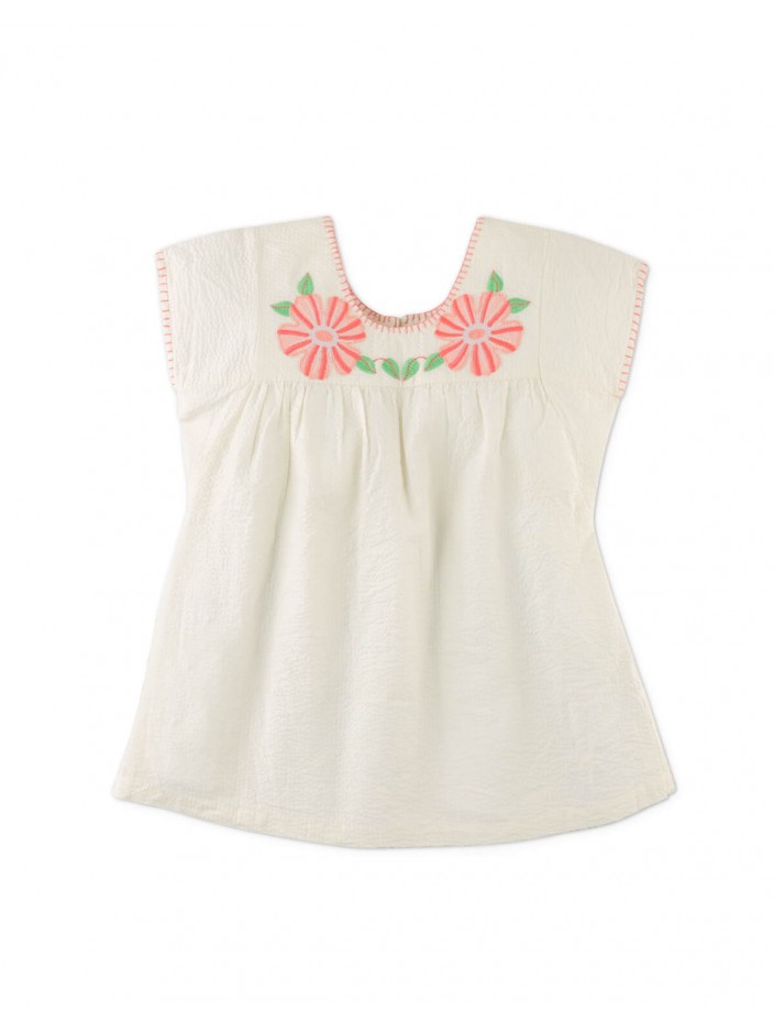 Persephone Dress With Floral Embroidery