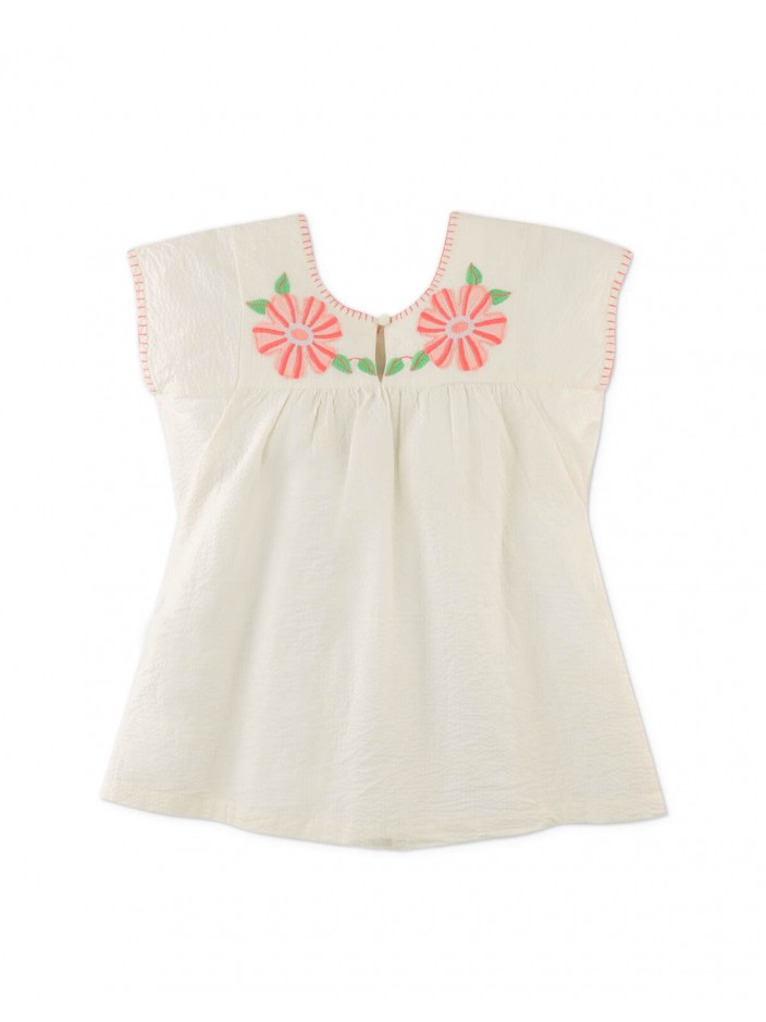 Persephone Dress With Floral Embroidery