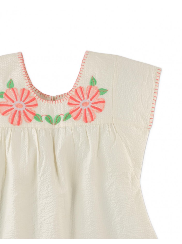 Persephone Dress With Floral Embroidery
