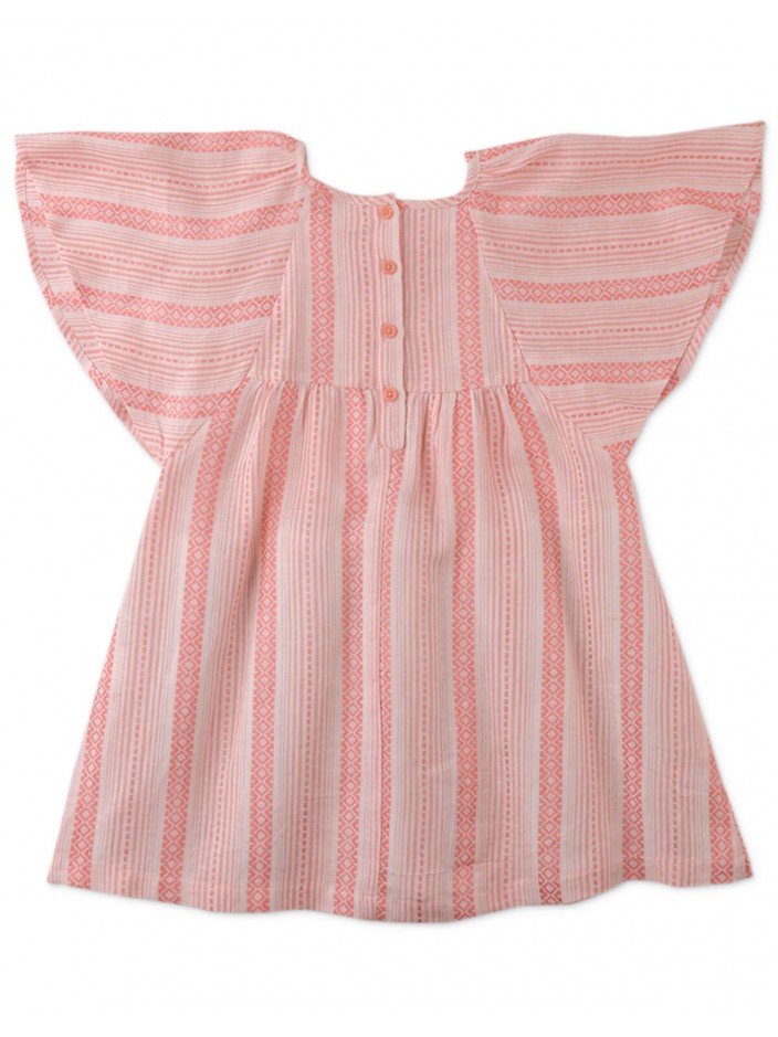 Elsie Stripey Dress With Kimono Sleeves