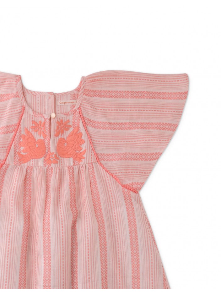 Elsie Stripey Dress With Kimono Sleeves