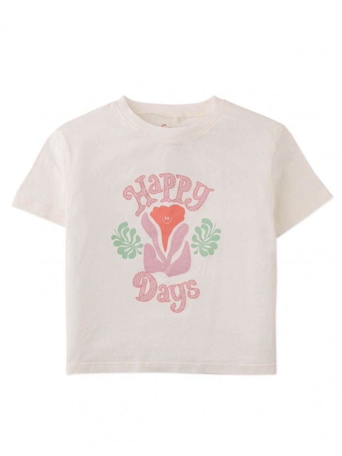 Janis Tee With Happy Days Print