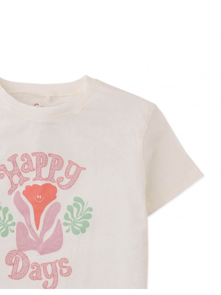 Janis Tee With Happy Days Print