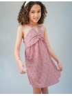 Regina Cheesecloth Halter Dress With Ruffles