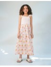 Skylar Knitted Bodice Printed Tiered Maxi Dress