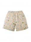 Pablo Linen Blend Palms & Bananas Printed Drawstring Shorts