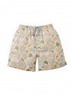 Pablo Linen Blend Palms & Bananas Printed Drawstring Shorts