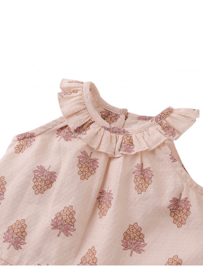 Baby Carmit Printed Cotton Blouse With Ruffles