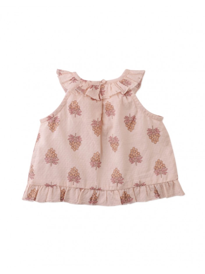Baby Carmit Printed Cotton Blouse With Ruffles