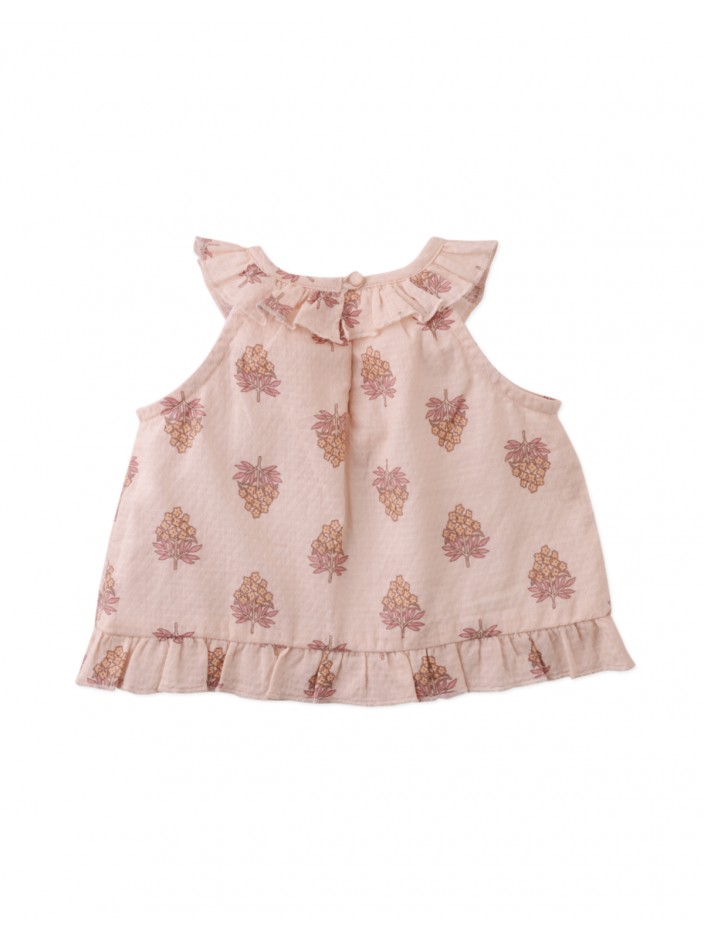 Baby Carmit Printed Cotton Blouse With Ruffles