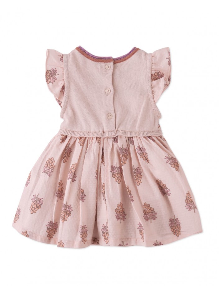 Baby Perrie Striped Knitted Top & Floral Printed Dress