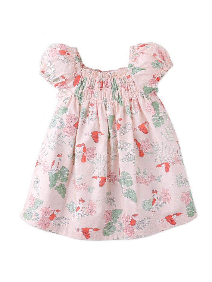 Baby Renée Smocked Dress with Puff Sleeves