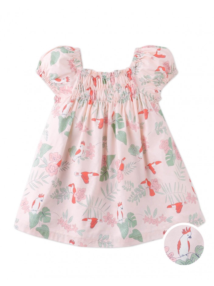 Baby Renée Smocked Dress with Puff Sleeves