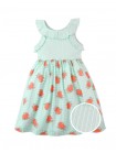 Jessie Frilled Pointelle Bodice Dress with Orange Gingham Print Bottom.