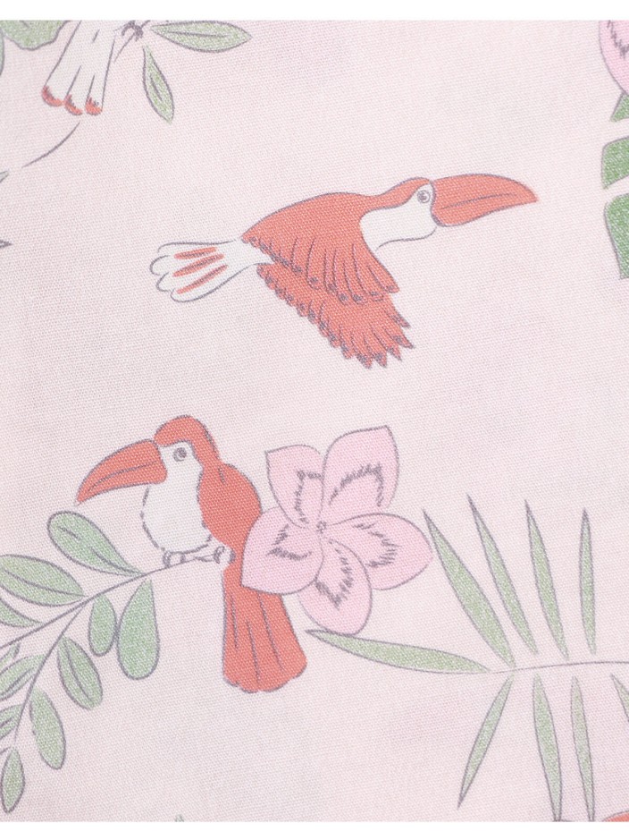 Renée All-Over Print Woven Dress with a Smocked Bodice and Puff Sleeves.