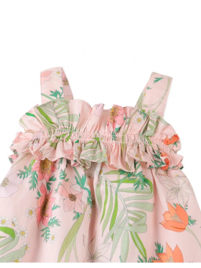 Baby Kimiko Printed A-Line Dress with Adjustable Straps