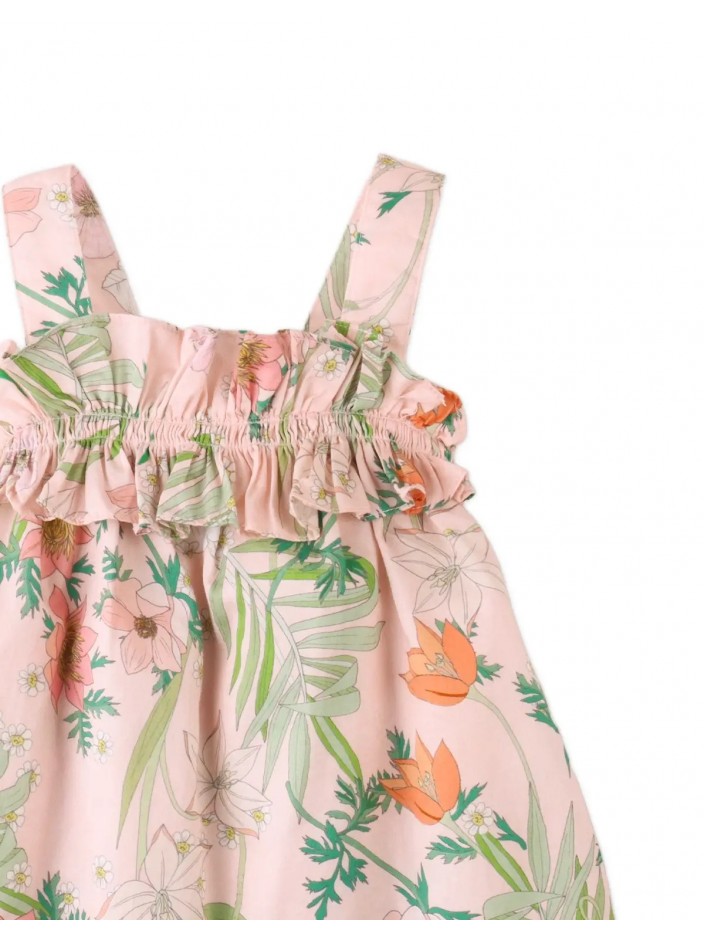 Baby Kimiko Printed A-Line Dress with Adjustable Straps