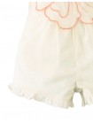 Baby Pearl Playsuit with a Big Flower Appliqué