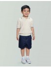 Bill Crochet-Like Knit Polo Shirt With Stripe Tipping