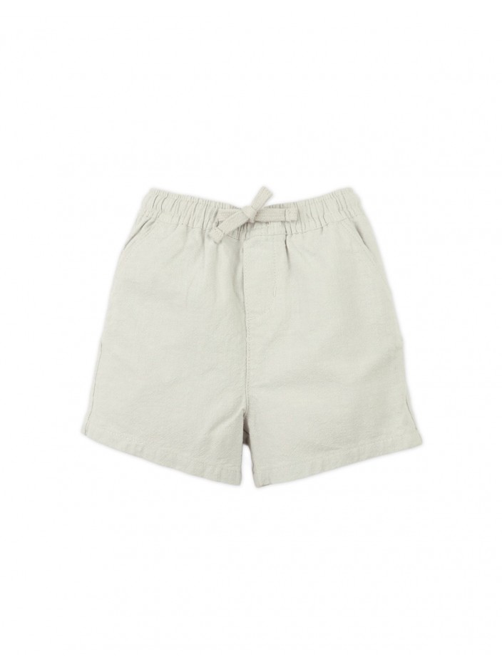 Baby Manu Textured Linen Pull-On Drawstring Shorts