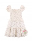 Ysabel All-Over Bow Embroidered Playsuit With Ruffles