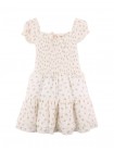 Ysabel All-Over Bow Embroidered Playsuit With Ruffles