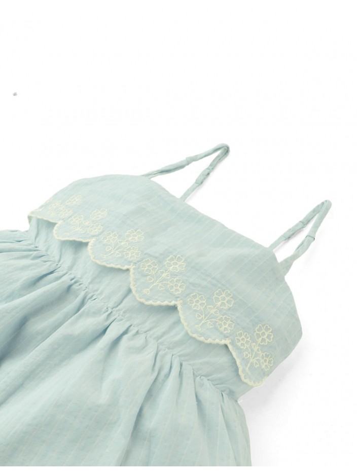 Gabrielle Stripey Playsuit with Embroidery