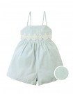Gabrielle Stripey Playsuit with Embroidery