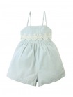 Gabrielle Stripey Playsuit with Embroidery