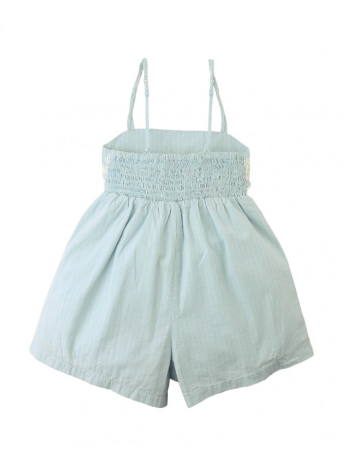 Gabrielle Stripey Playsuit with Embroidery