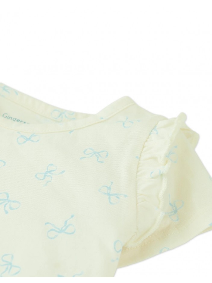 Baby Celine All-over Print T-Shirt with Ruffles
