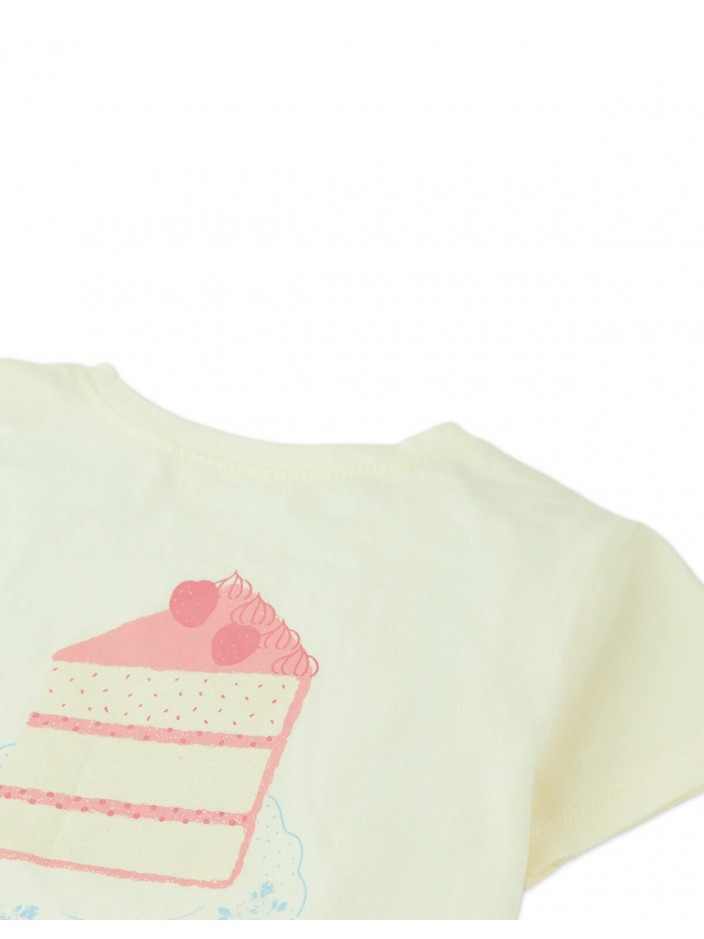 Baby Sandy T-Shirt with Cake Print