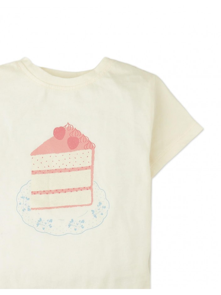 Baby Sandy T-Shirt with Cake Print