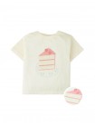 Baby Sandy T-Shirt with Cake Print