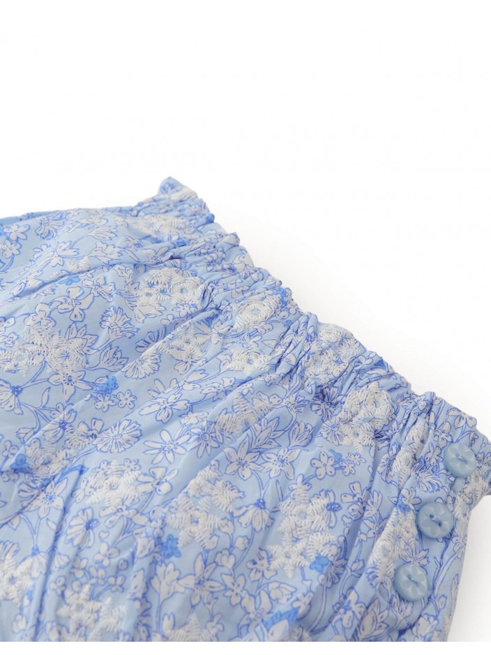 Baby Frances Printed Bloomers with Embroidery and Buttons