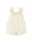 Baby Elle Printed Playsuit with Ruffle Sleeves and Pockets