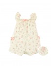 Baby Elle Printed Playsuit with Ruffle Sleeves and Pockets