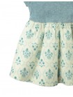 Baby Juliana Dress with Denim Pointelle Bodice and Printed Woven Skirt