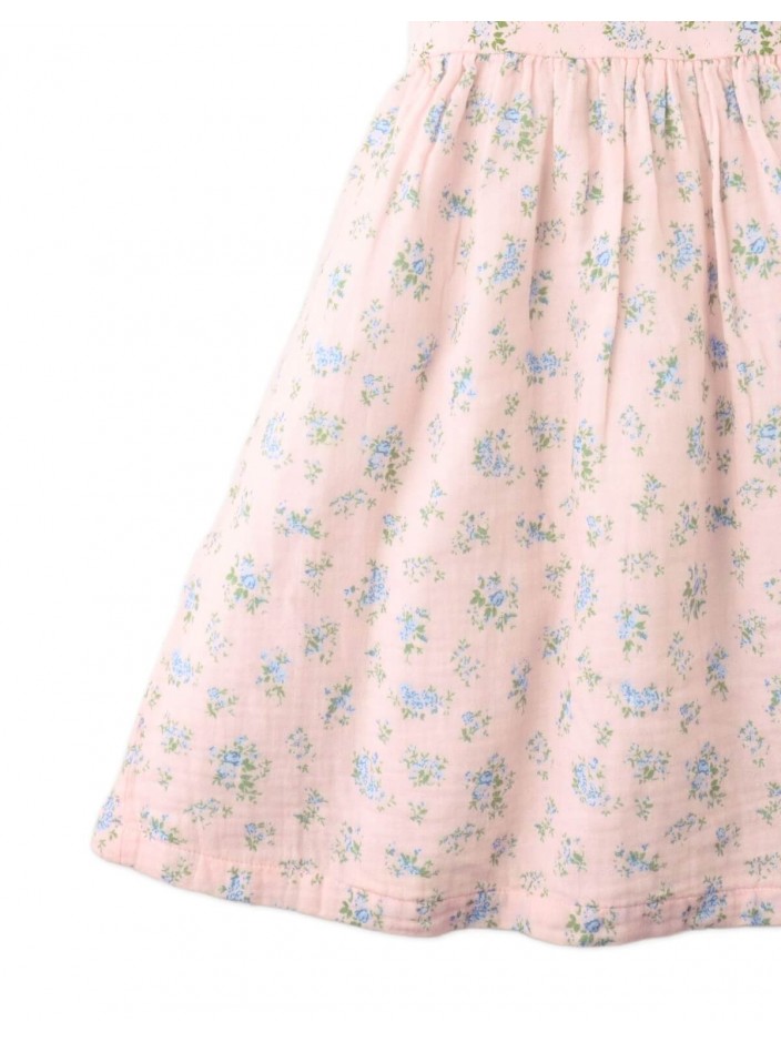 Jackie Printed Pointelle Dress with Ruffle Details