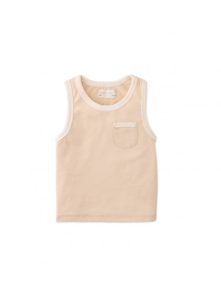 Baby Dwayne Ringer Tank Top with Front Pocket