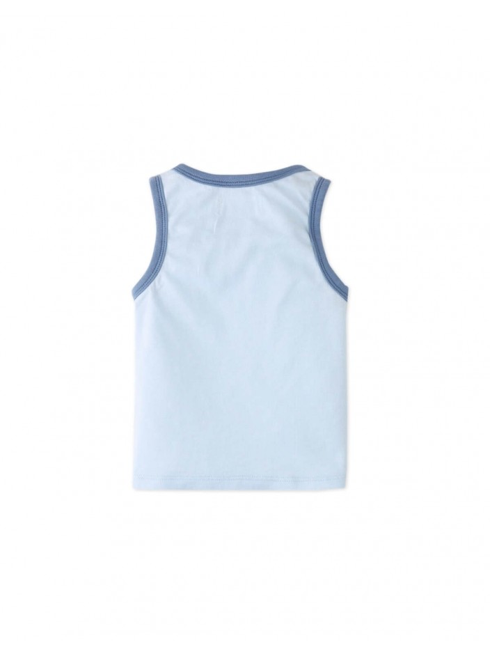 Baby Dwayne Ringer Tank Top with Front Pocket