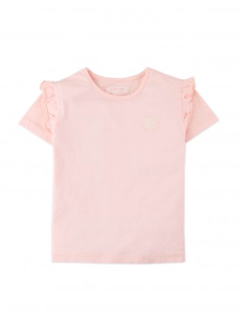 Meghan T-Shirt with Ruffles and Heart Detail